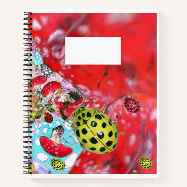 Yellow Ladybugs ABC Letter Tracing Notebook (Front)