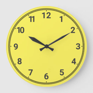 Yellow Large Clock