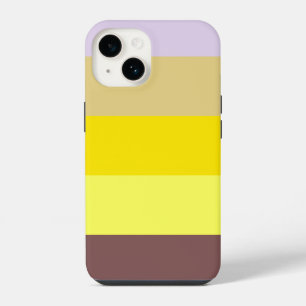 Yellow Lavender Brown iPhone 14 Case