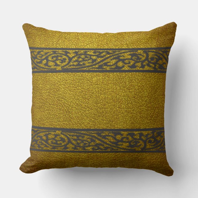 Yellow Leather Cushion (Front)