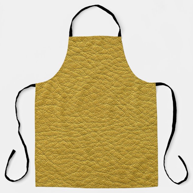 Yellow Leather Texture Seamless Closeup Apron (Front)