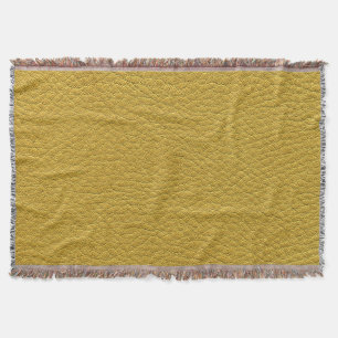 Yellow Leather Texture Seamless Closeup Throw Blanket