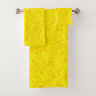 Yellow Leaves Bath Towel Set