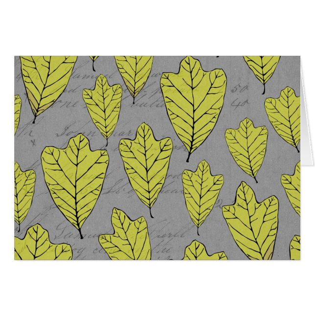 Yellow Leaves Card (Front Horizontal)