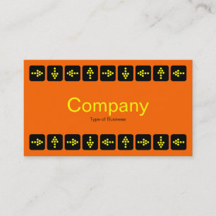 Yellow LED Style Arrows - Orange and Grey Business Card