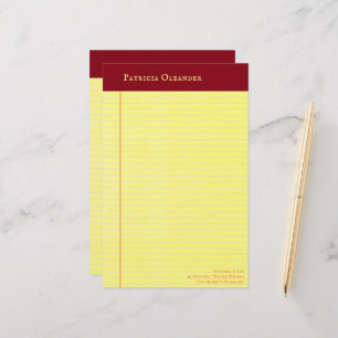 Yellow Legal Pad Ruddy Binding Stationery