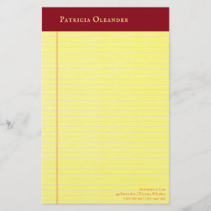 Yellow Legal Pad Ruddy Binding Stationery