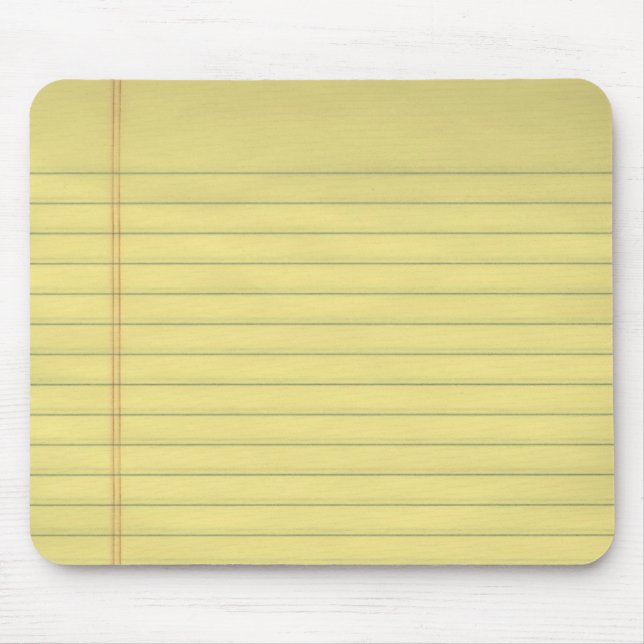 Yellow Legal Paper Mousepad (Front)