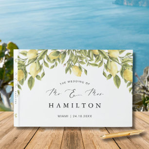 Yellow Lemon amalfi coast Wedding Guest Book