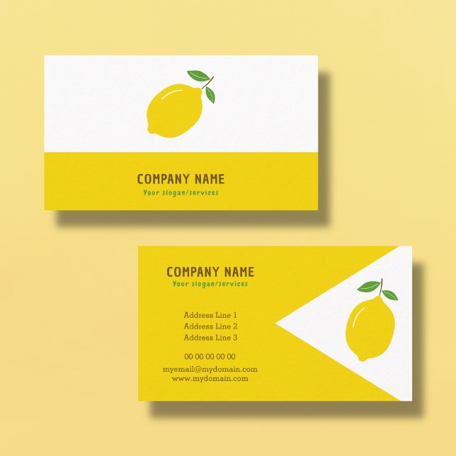 Yellow Lemon Business Card (Yellow Lemon Business Card)