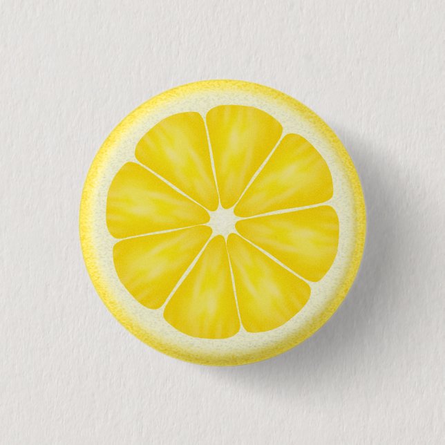 Yellow Lemon Citrus Fruit Slice 3 Cm Round Badge (Front)