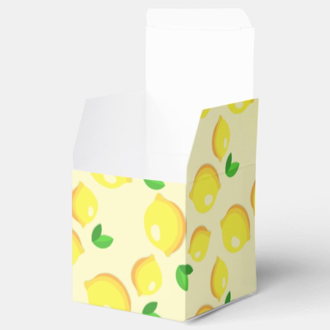 Yellow Lemon Favour Box (Opened)