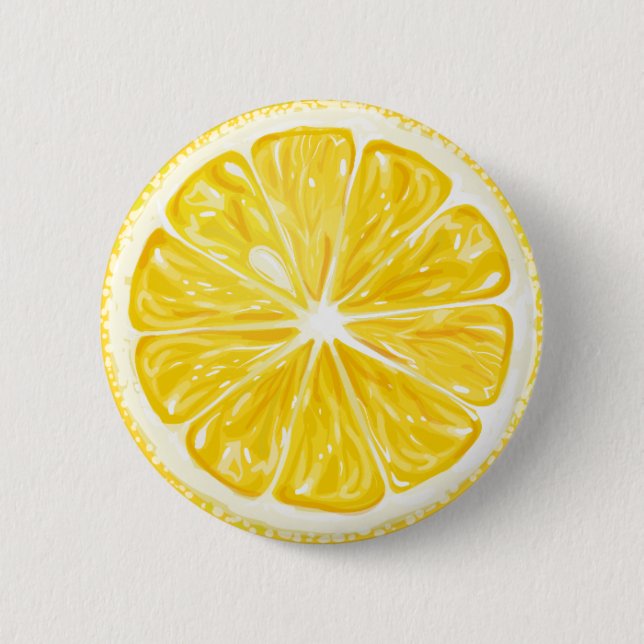 Yellow Lemon Fruit 6 Cm Round Badge (Front)