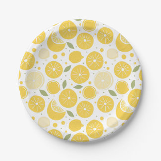 Yellow Lemon Fruit Party: Main Squeeze Lem-One-Ade Paper Plate