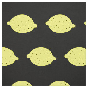 Yellow lemon fruit pattern fabric print textile
