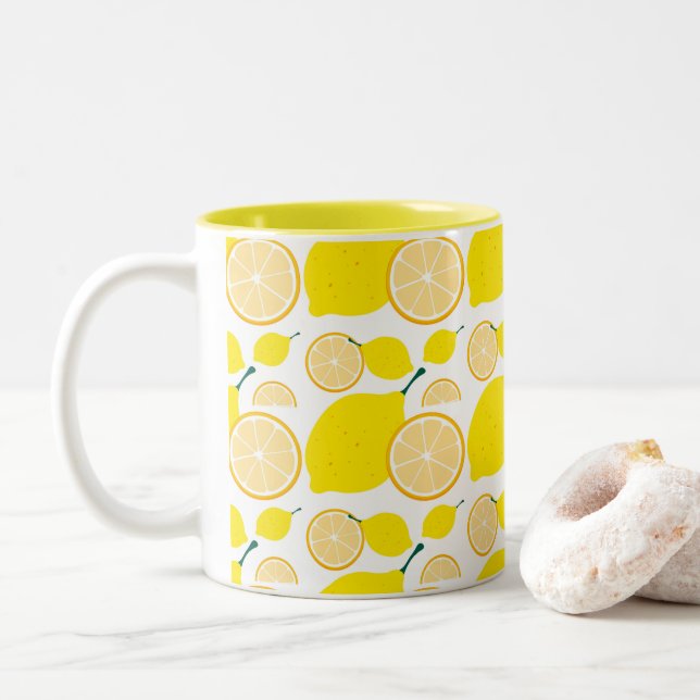 Yellow Lemon Mug (With Donut)