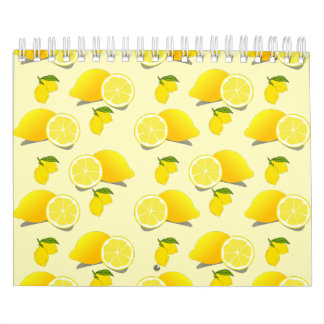 Yellow Lemon Pattern  Calendar