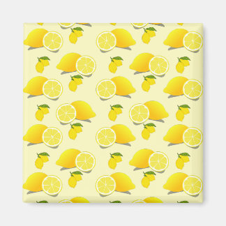 Yellow Lemon Pattern  Magnet