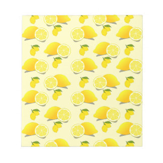Yellow Lemon Pattern  Notepad