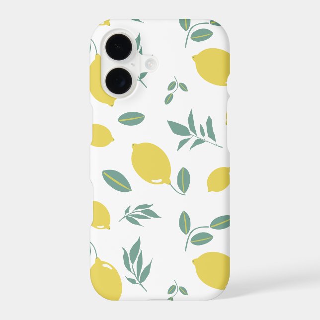 Yellow Lemon Pattern Phone Case (Back)
