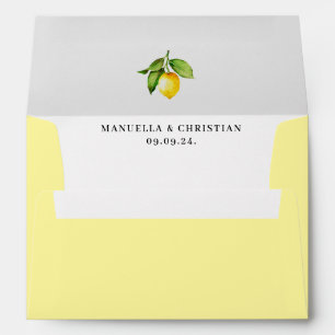 Yellow Lemon Return Address Envelope