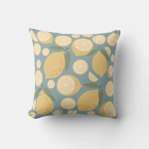 Yellow Lemon Seamless Pattern Cushion