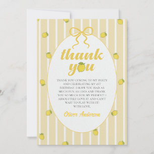 Yellow Lemon Thank You Card