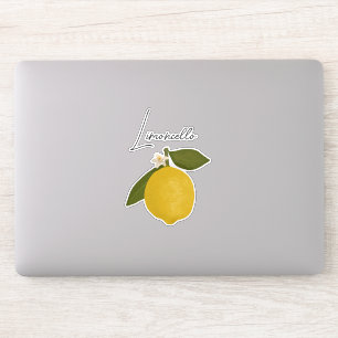 Yellow Lemon with Green Leaves Fresh Citrus