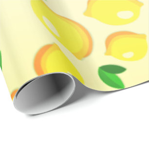 Yellow Lemon Wrapping Paper