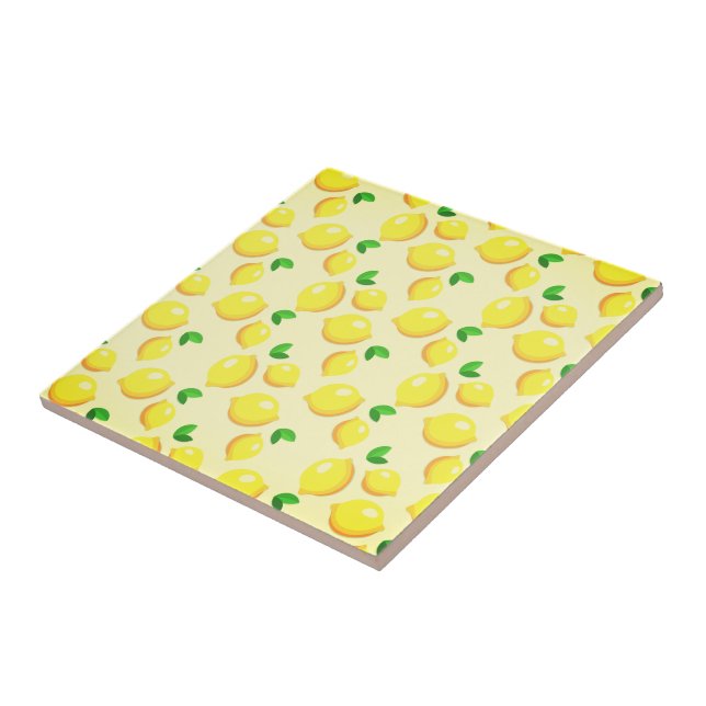 Yellow Lemons Ceramic Tile (Side)