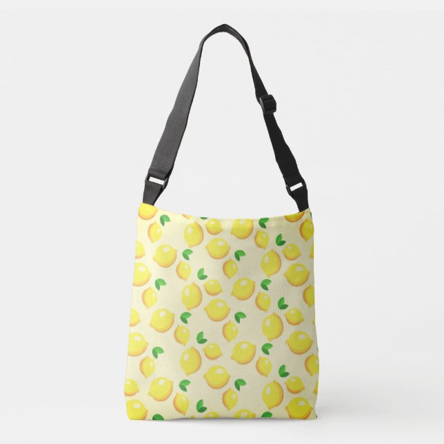 Yellow Lemons Crossbody Bag (Front)