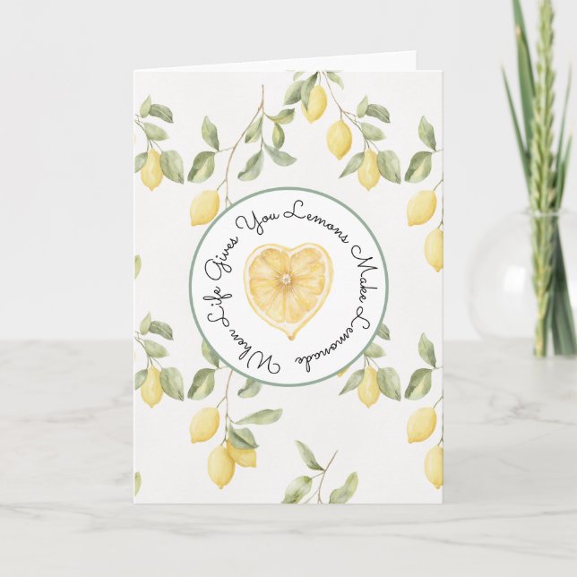 Yellow Lemons Fruit Lemonade Card (Front)