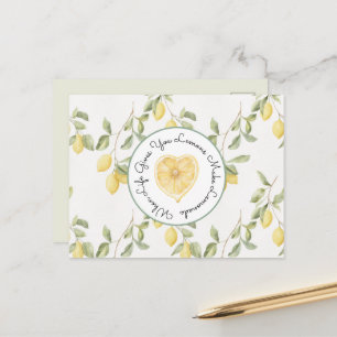 Yellow Lemons Fruit Lemonade Postcard