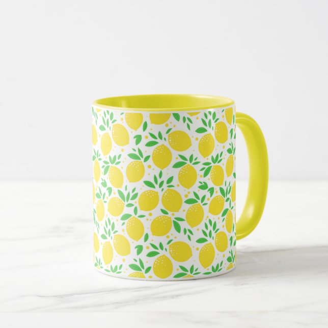 Yellow Lemons Mug (Front Right)