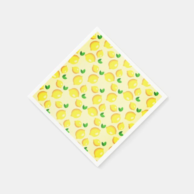 Yellow Lemons Napkins (Corner)