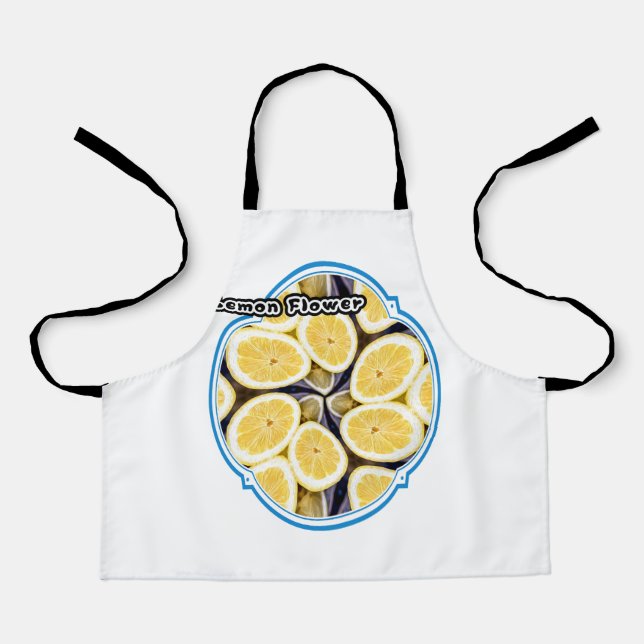 Yellow Lemons Pattern Apron (Front)
