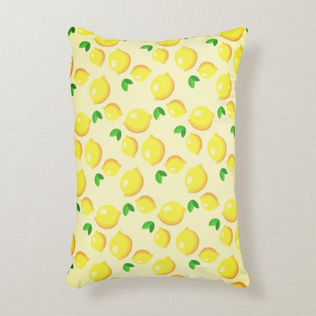 Yellow Lemons Pillow (Front(Vertical))