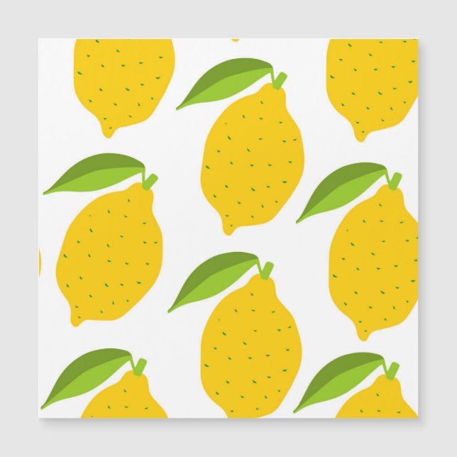 Yellow lemons, seamless artistic pattern. (Front)