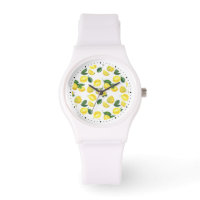 Yellow Lemons Watercolor Fruit Pattern
