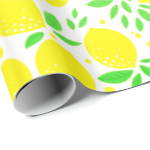Yellow Lemons Wrapping Paper