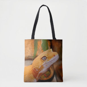 Yellow Leopard Gecko Lizard Tote Bag