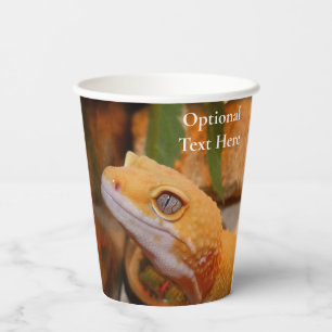 Yellow Leopard Gecko Paper Cups
