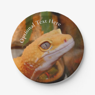 Yellow Leopard Gecko Paper Plate