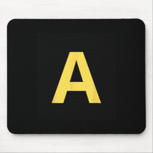 Yellow Letter A Red Halloween Party Costume Tee Ki Mouse Pad