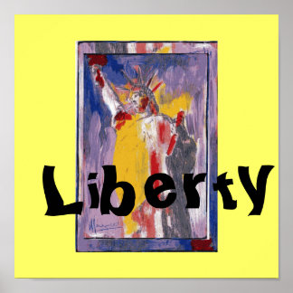 Yellow liberty poster prints
