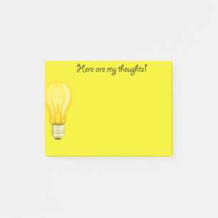 Yellow Light Bulb Note Pads