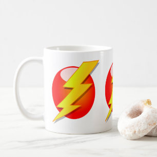 yellow lightning bolt coffee mug