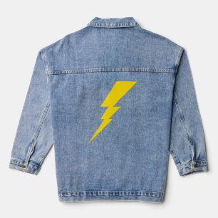 Yellow Lightning Bolt Denim Jacket
