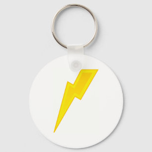Yellow Lightning Bolt Key Ring