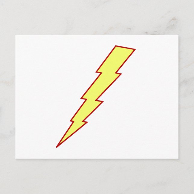 Yellow Lightning Bolt Postcard (Front)